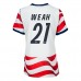 Forente stater Timothy Weah #21 Hjemmedrakt Dame VM 2026 Korte ermer Forente stater Timothy Weah #21 Hjemmedrakt Dame VM 2026 Korte ermer